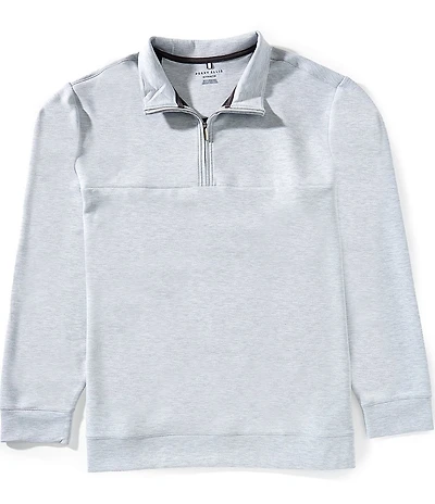 Perry Ellis Big & Tall Neoprene Long Sleeve Quarter-Zip Pullover