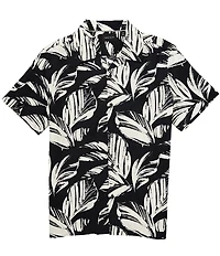 Perry Ellis Big & Tall Palm Leaf Short Sleeve Woven Shirt