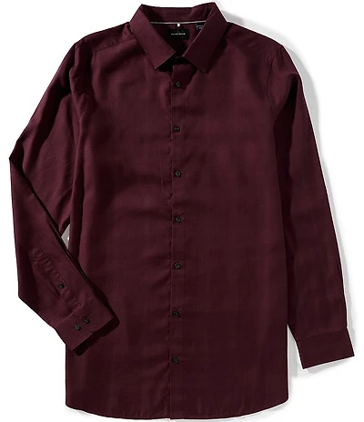 Perry Ellis Big & Tall Plaid Tencel Long Sleeve Woven Shirt