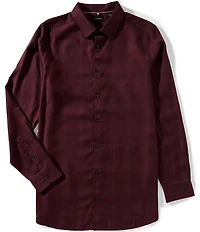 Perry Ellis Big & Tall Plaid Tencel Long Sleeve Woven Shirt