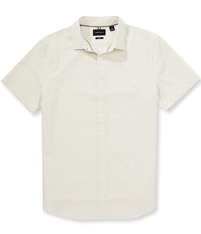 Perry Ellis Big & Tall Seersucker Performance Stretch Short Sleeve Woven Shirt