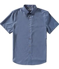Perry Ellis Big & Tall Slim Fit Stretch Short Sleeve Woven Shirt