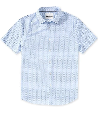 Perry Ellis Big & Tall Small Geo Print Short Sleeve Woven Shirt
