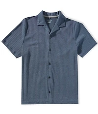 Perry Ellis Big & Tall Stripe Short Sleeve Woven Camp Shirt
