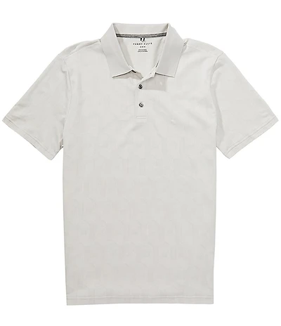 Perry Ellis Geo Jacquard Short Sleeve Polo Shirt