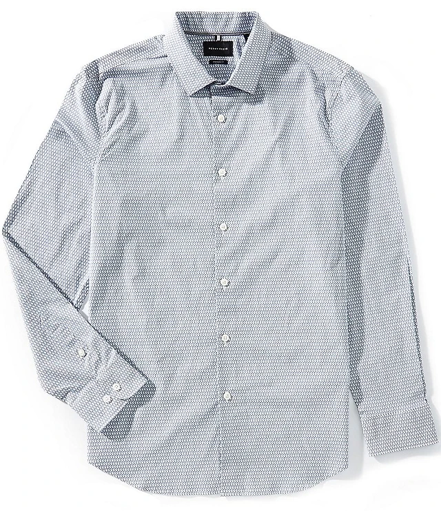 Perry Ellis Grid Geo Long Sleeve Woven Shirt Liberty Center