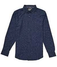 Perry Ellis Grid Geo Long Sleeve Woven Shirt