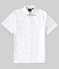 Perry Ellis Jacquard Stretch Short Sleeve Woven Shirt