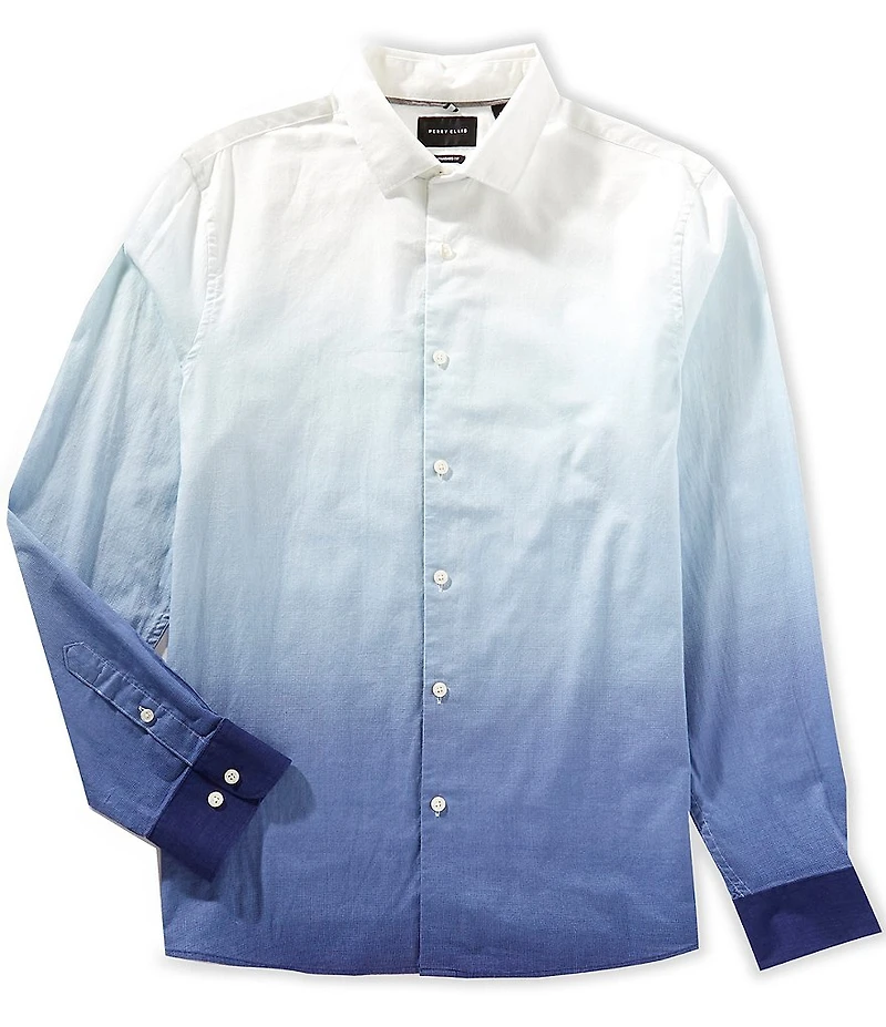 Perry Ellis Ombre Long Sleeve Woven Shirt