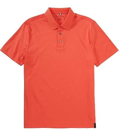 Perry Ellis Performance Stretch Solid Interlock Short Sleeve Polo Shirt