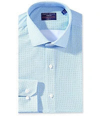 Perry Ellis Performance Stretch Spread Collar Diamond Print Dress Shirt