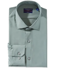 Perry Ellis Performance Stretch Spread Collar Solid Slim Fit Dress Shirt