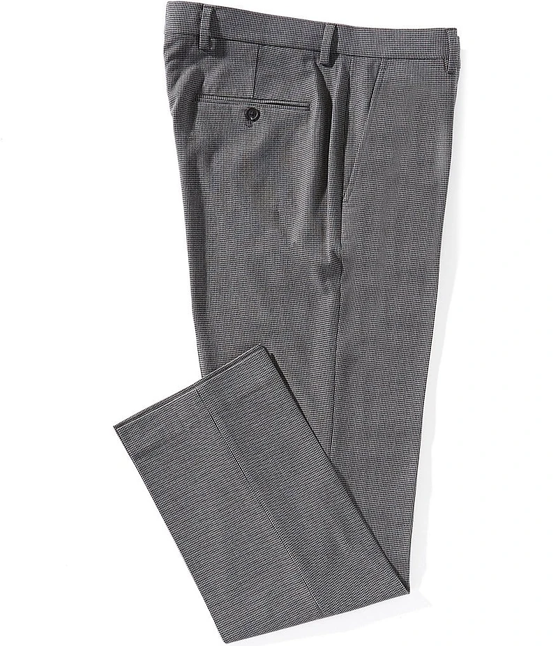 Perry Ellis Premium Tailored Flat Front Houndstooth Dress Pants