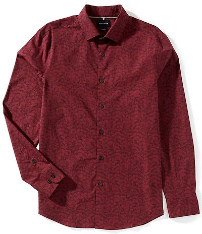 Perry Ellis Printed Long Sleeve Woven Shirt