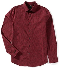 Perry Ellis Printed Long Sleeve Woven Shirt
