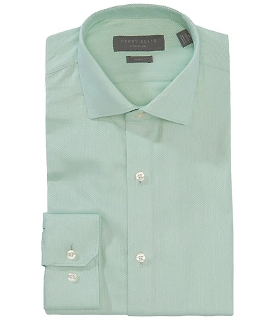 Perry Ellis Slim Fit Spread Collar Dress Shirt