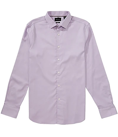 Perry Ellis Slim Fit Stretch Solid Dobby Long Sleeve Woven Shirt