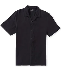 Perry Ellis Solid Short Sleeve Woven Camp Shirt