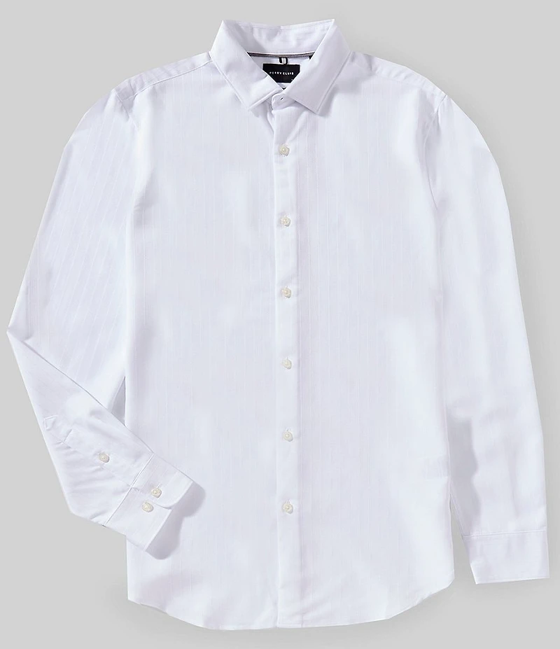 Perry Ellis Textured Long Sleeve Woven Shirt