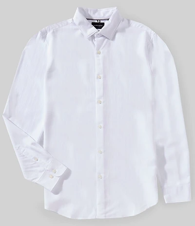 Perry Ellis Textured Long Sleeve Woven Shirt