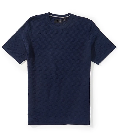 Perry Ellis Textured Short Sleeve Sweater Shirt