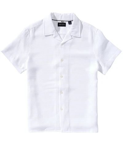 Perry Ellis Textured Short Sleeve Woven Camp Shirt