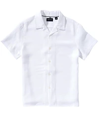 Perry Ellis Textured Short Sleeve Woven Camp Shirt