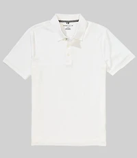 Perry Ellis Tonal Geo Print Stretch Short Sleeve Polo Shirt