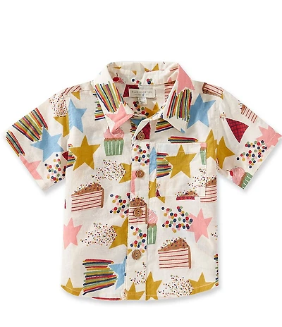 Blue Rooster by Pink Chicken Baby Boys Birthday Star Jack Polo Shirt