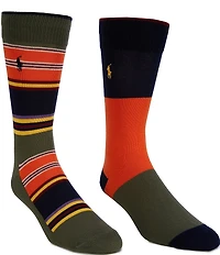 Polo Ralph Lauren Multi Stripes 2-Pack Socks