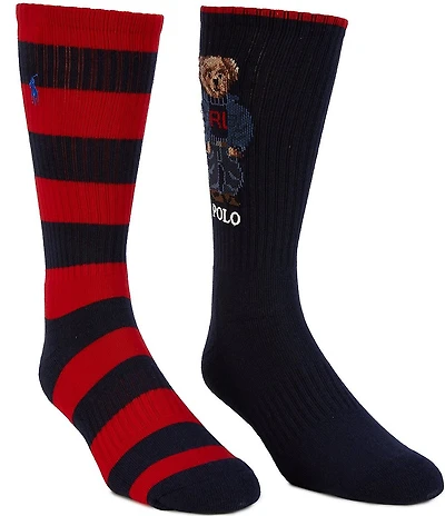 Polo Ralph Lauren RL Denim Bear 2-Pack Socks