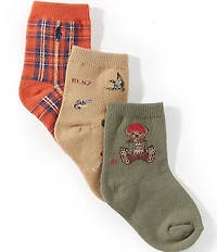 Polo Ralph Lauren Baby Boys Outdoor Bear 3-Pack