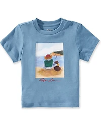 Polo Ralph Lauren Baby Boys Short Sleeve Bear Fishing T-Shirt