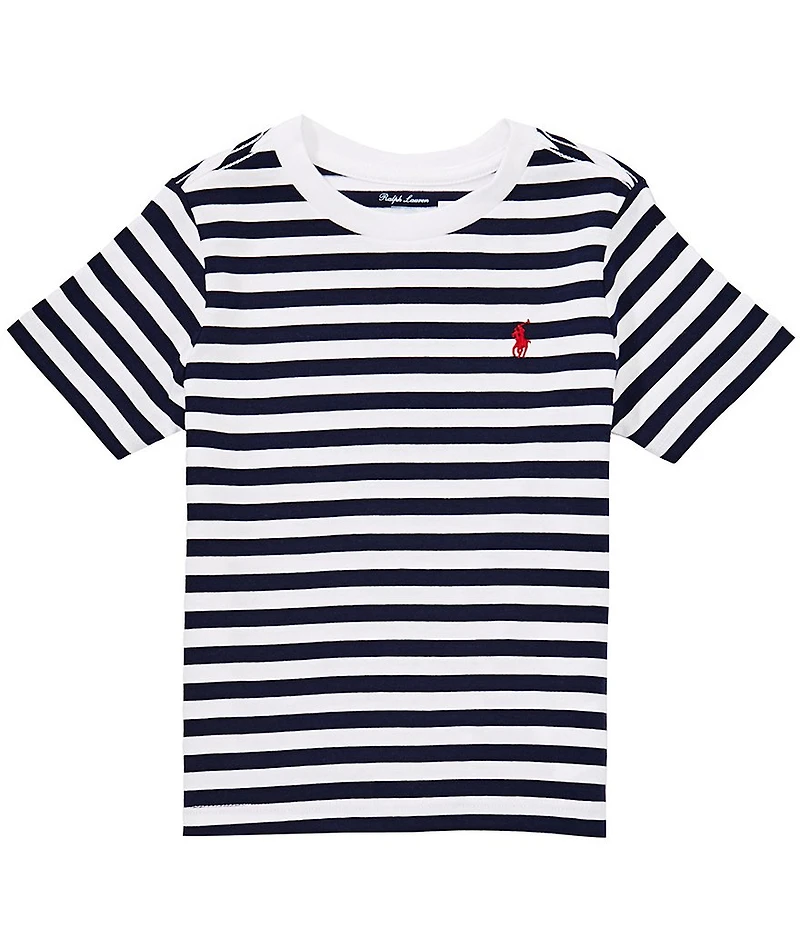 Polo Ralph Lauren Baby Boys Short Sleeve Navy White Stripe Tee