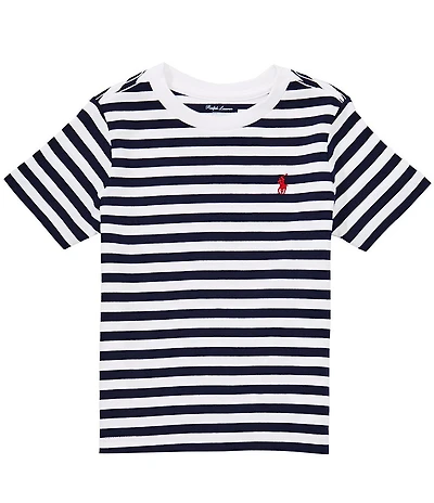 Polo Ralph Lauren Baby Boys Short Sleeve Navy White Stripe Tee