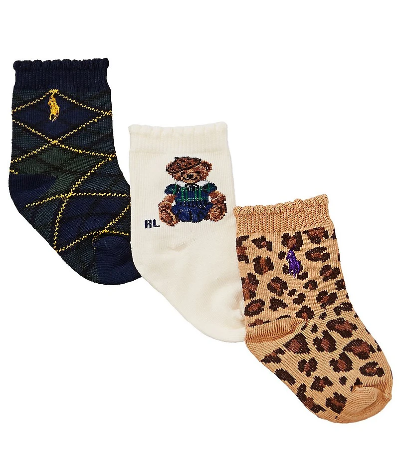 Polo Ralph Lauren Baby Girls Fall Bear 3-Pack