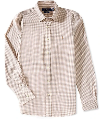 Polo Ralph Lauren Big & Tall Classic Fit Gingham Stretch Poplin Long Sleeve Woven Shirt