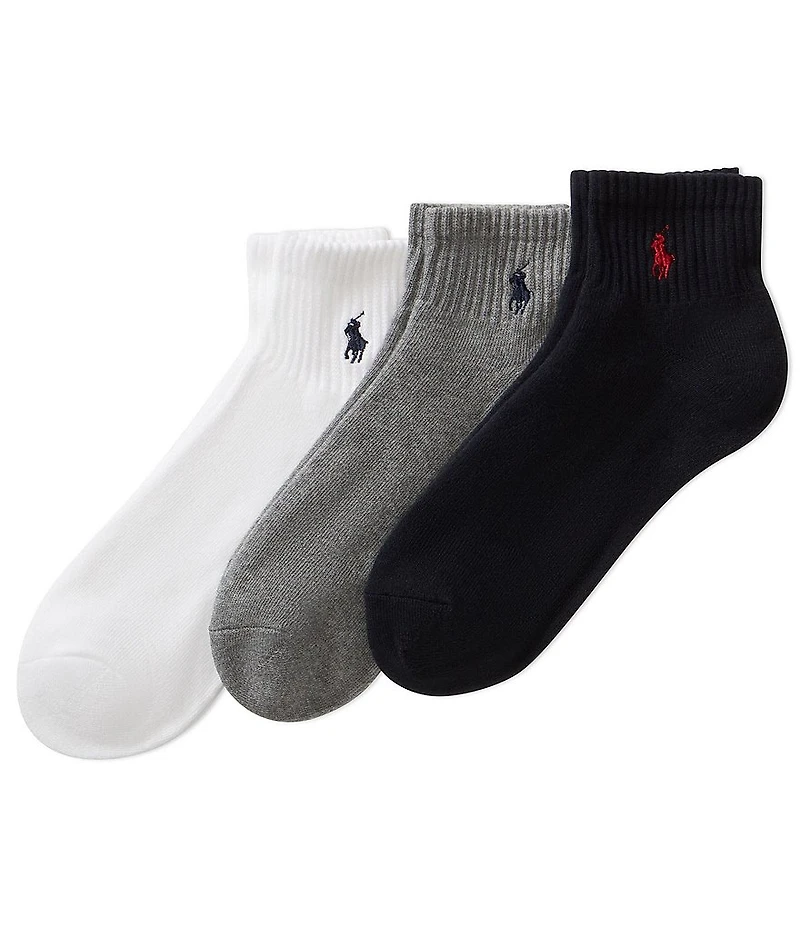 Polo Ralph Lauren Big & Tall Classic Quarter Socks 3-Pack