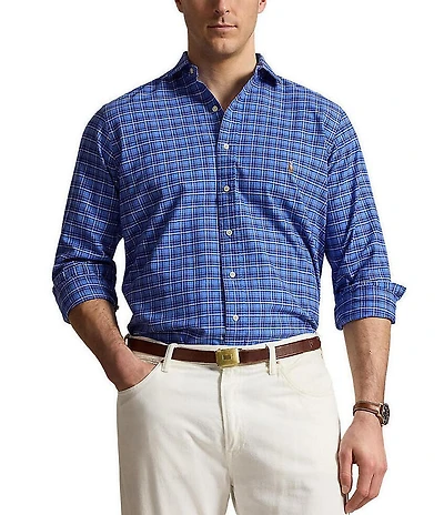 Polo Ralph Lauren Big & Tall Plaid Oxford Long Sleeve Woven Shirt