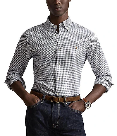 Polo Ralph Lauren Big & Tall Plaid Performance Oxford Long Sleeve Woven Shirt