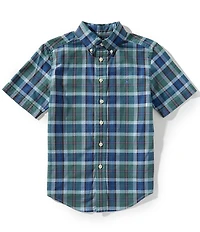 Polo Ralph Lauren Big Boys Short-Sleeve Plaid Oxford Shirt