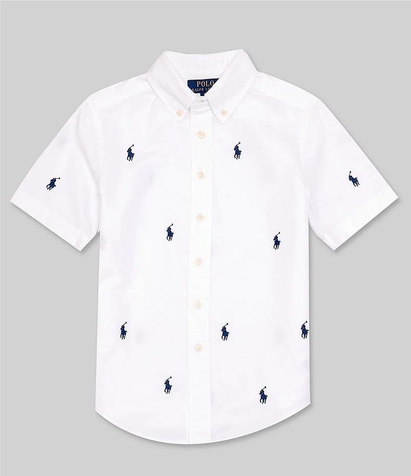 Polo Ralph Lauren Big Boys 8-20 Short Sleeve Polo Pony Oxford Shirt