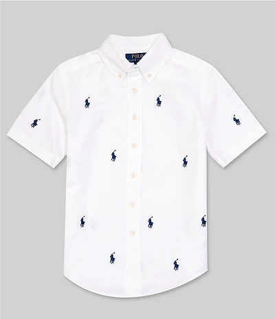 Polo Ralph Lauren Big Boys 8-20 Short Sleeve Polo Pony Oxford Shirt