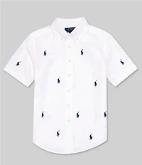 Polo Ralph Lauren Big Boys 8-20 Short Sleeve Polo Pony Oxford Shirt