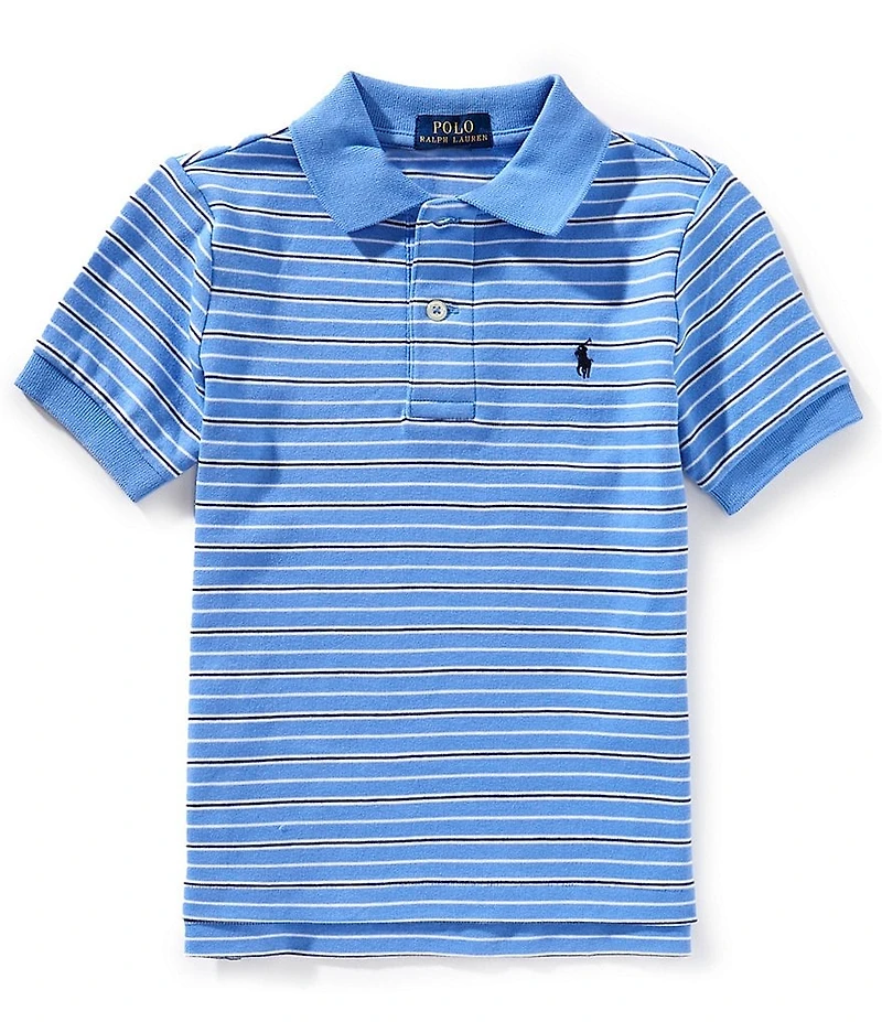 Polo Ralph Lauren Big Boys Short Sleeve Striped Interlock Polo Shirt