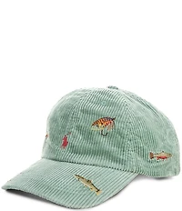 Polo Ralph Lauren Big Boys Fish-Embroidered Corduroy Ball Cap