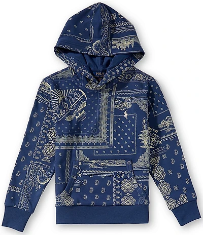 Polo Ralph Lauren Big Boys Long-Sleeve Bandanna-Print French Terry Hoodie