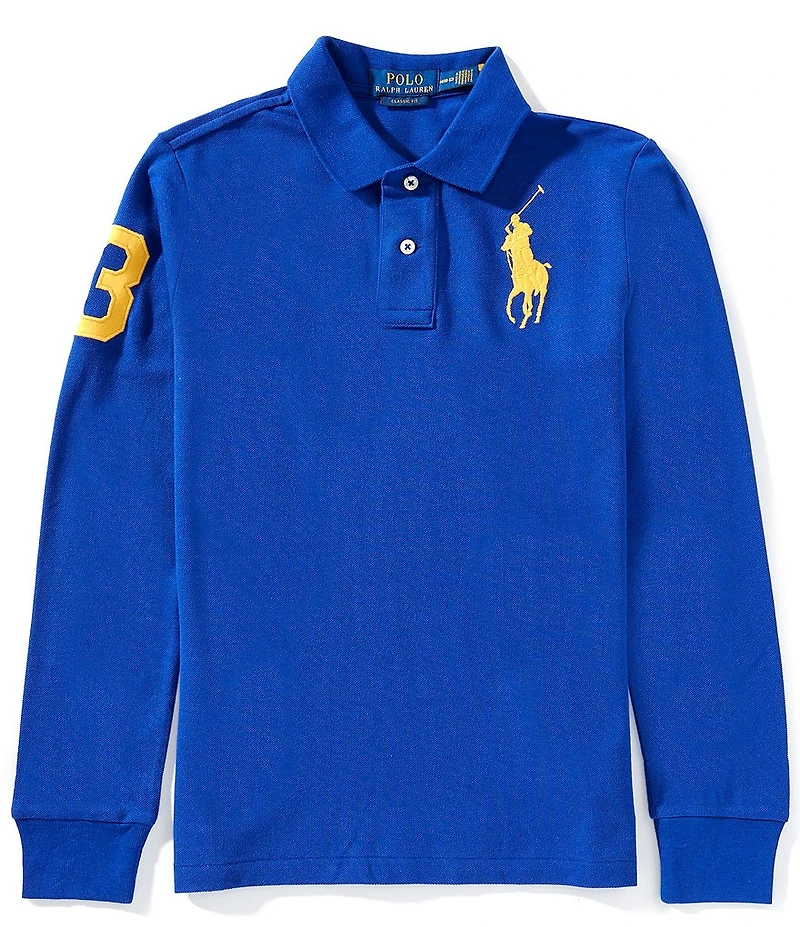 Polo Ralph Lauren Big Boys Long-Sleeve Big Pony Mesh Polo Shirt