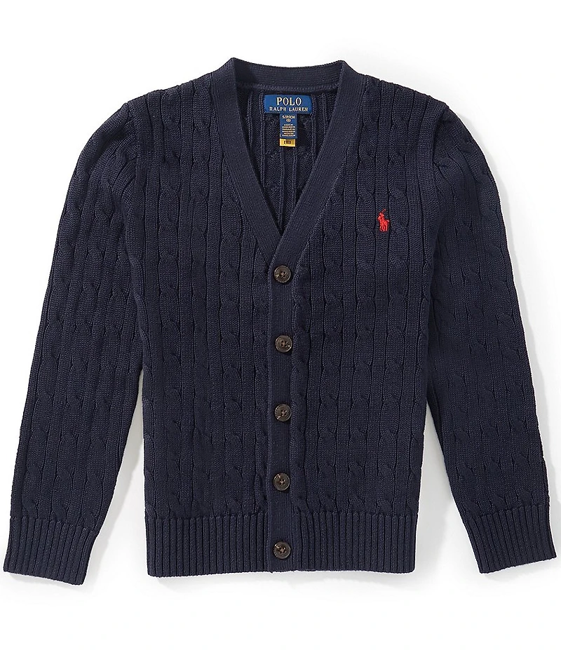 Polo Ralph Lauren Big Boys Long Sleeve Cable Knit Cardigan
