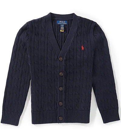 Polo Ralph Lauren Big Boys Long Sleeve Cable Knit Cardigan